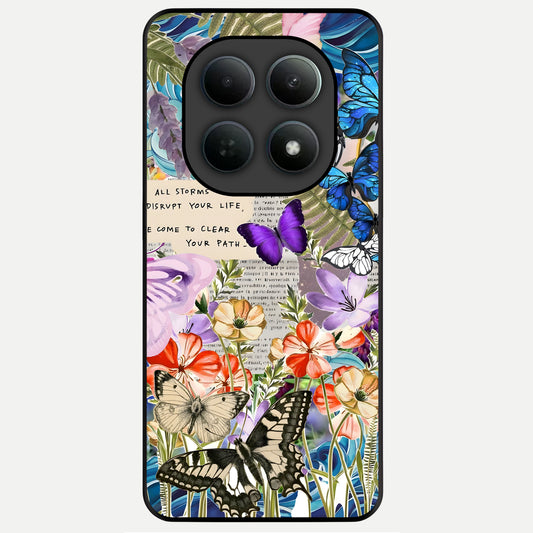  Storm Path Bloom Glass Case For Poco M8 Pro back cover – full design glossy printed glass finish