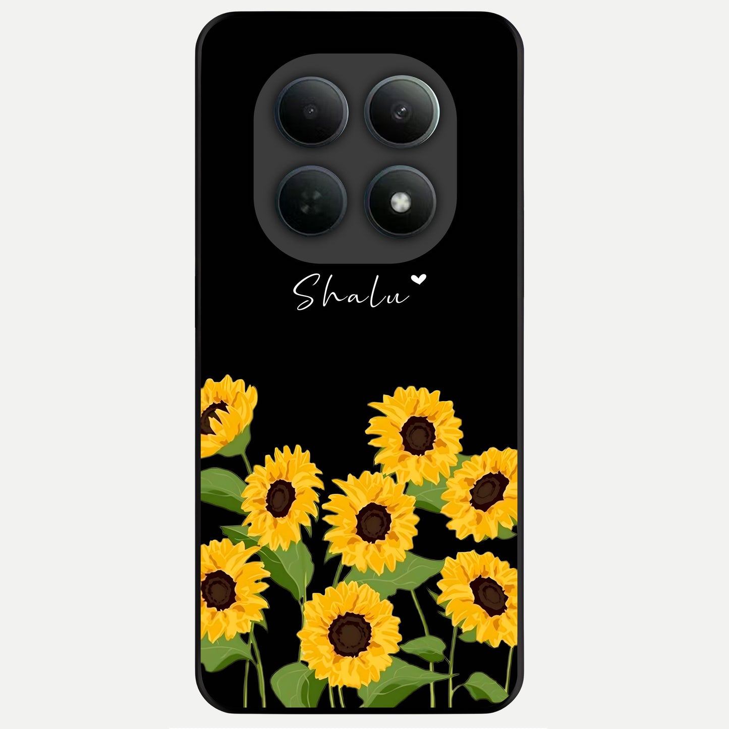  Sunflower Sky Bloom Glass Case For Poco M8 Pro back cover – full design glossy printed glass finish