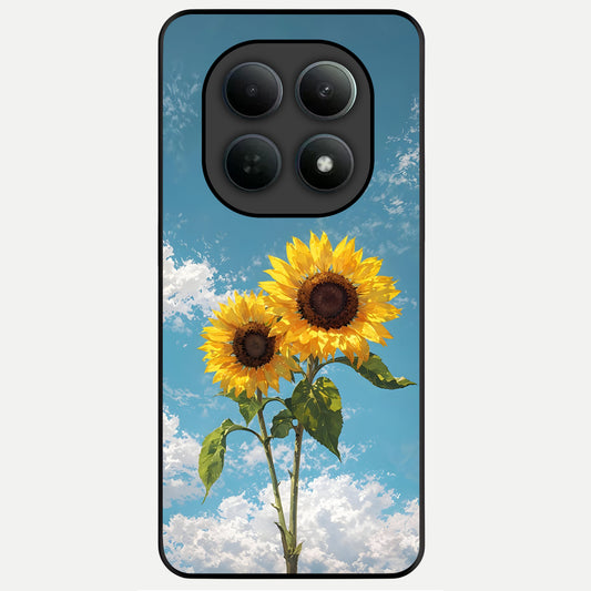  Sunlit Daisy Glow Glass Case For Poco M8 Pro back cover – full design glossy printed glass finish