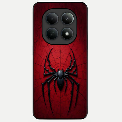  Superhero Web Emblem Glass Case For Poco M8 Pro back cover – full design glossy printed glass finish