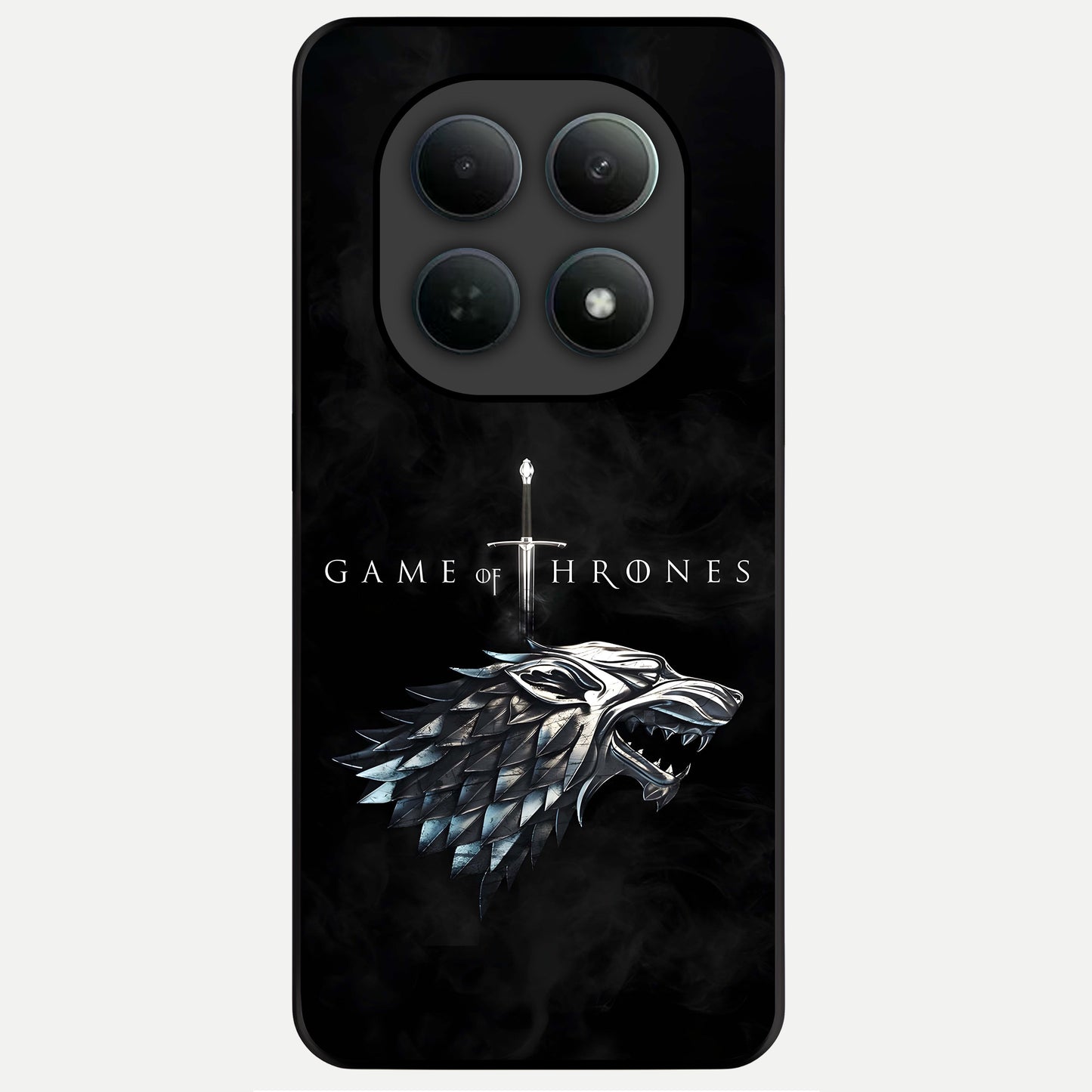  Throne Wolf Legacy Glass Case For Poco M8 Pro back cover – full design glossy printed glass finish