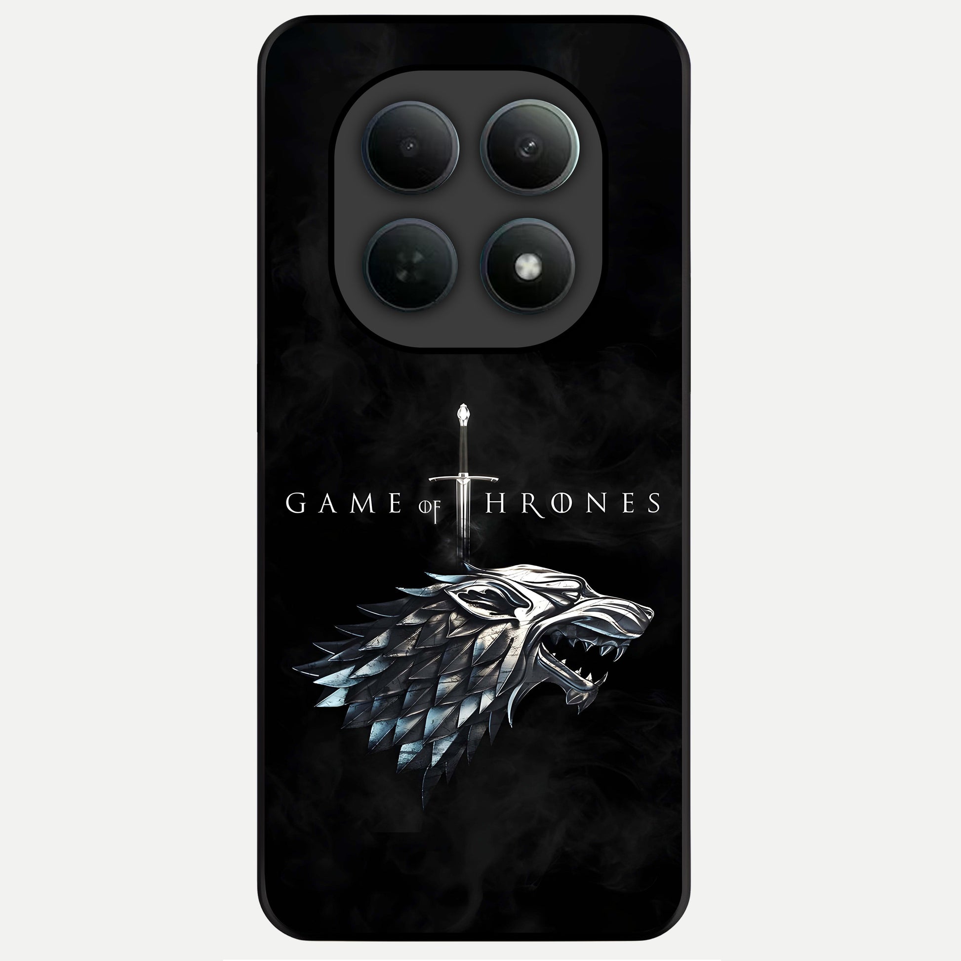  Throne Wolf Legacy Glass Case For Poco M8 Pro back cover – full design glossy printed glass finish