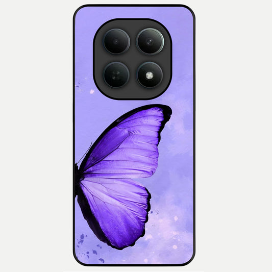  Violet Dream Wing Glass Case For Poco M8 Pro back cover – full design glossy printed glass finish