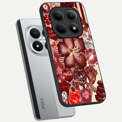  Aesthetic Little Freak phone case For Poco M8 Pro showing premium glass back cover with detailed artwork