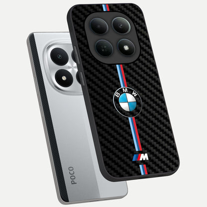  BMW Pattern phone case For Poco M8 Pro showing premium glass back cover with detailed artwork