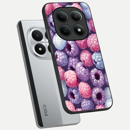  Berry Candy Pop phone case For Poco M8 Pro showing premium glass back cover with detailed artwork