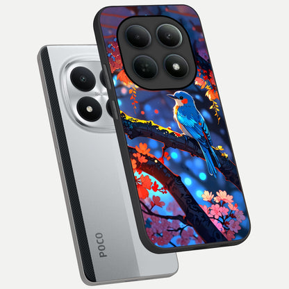  Blooming Water Drift phone case For Poco M8 Pro showing premium glass back cover with detailed artwork