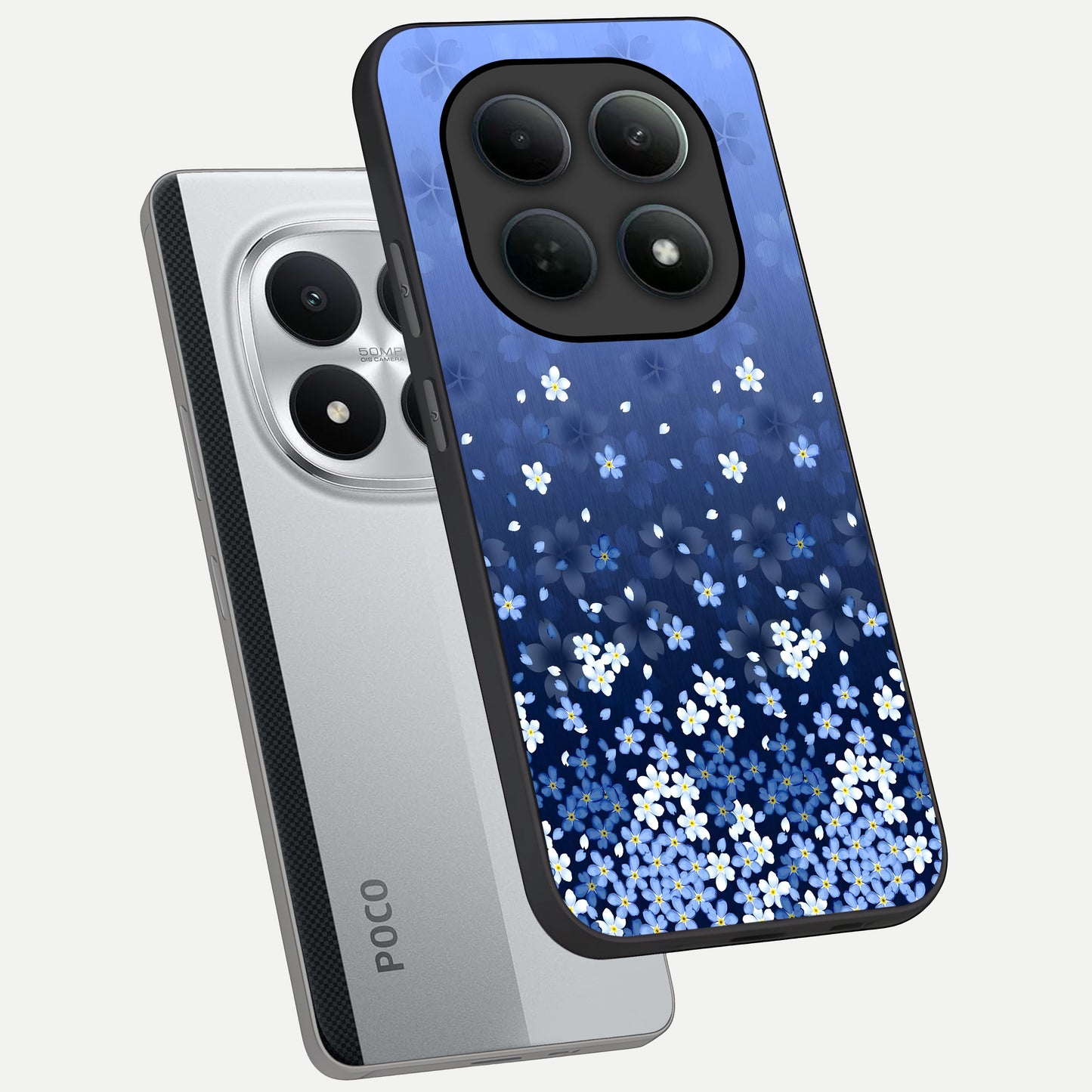 Blue Starry phone case For Poco M8 Pro showing premium glass back cover with detailed artwork