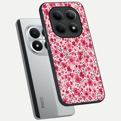  Cherry Blossom Charm phone case For Poco M8 Pro showing premium glass back cover with detailed artwork