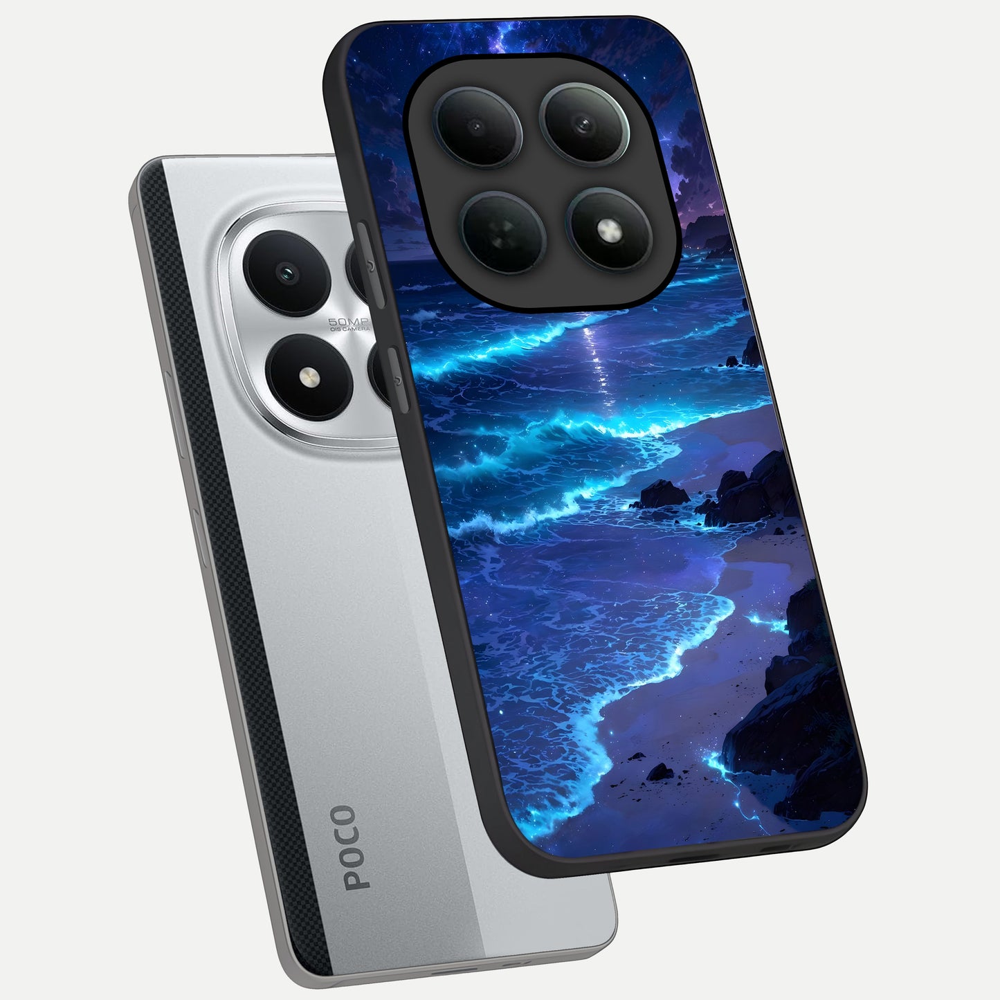  Classic Damn Look phone case For Poco M8 Pro showing premium glass back cover with detailed artwork