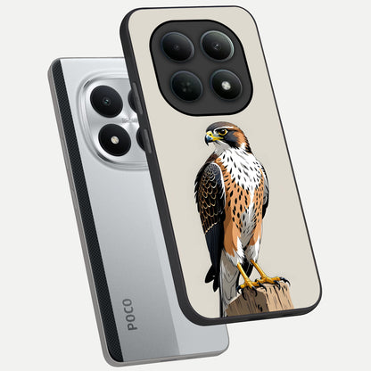  Clever Eagle phone case For Poco M8 Pro showing premium glass back cover with detailed artwork