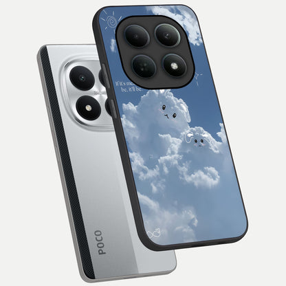  Cloud Bunny Dreams phone case For Poco M8 Pro showing premium glass back cover with detailed artwork