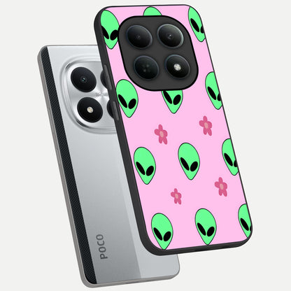  Cosmic Cute Crush phone case For Poco M8 Pro showing premium glass back cover with detailed artwork