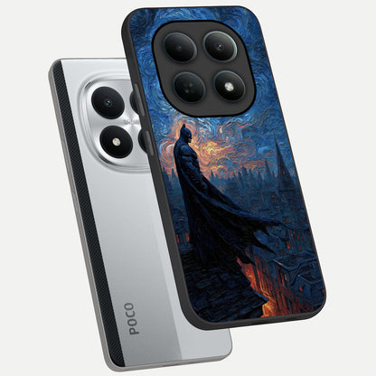  Dark Knight Dusk phone case For Poco M8 Pro showing premium glass back cover with detailed artwork