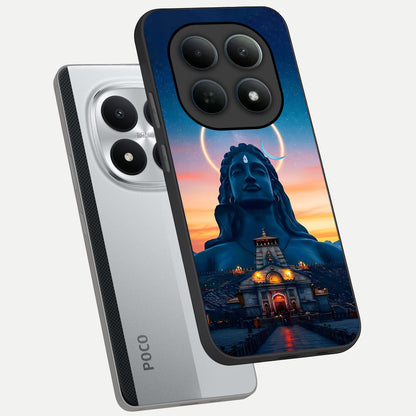  Eternal Shiva Aura phone case For Poco M8 Pro showing premium glass back cover with detailed artwork