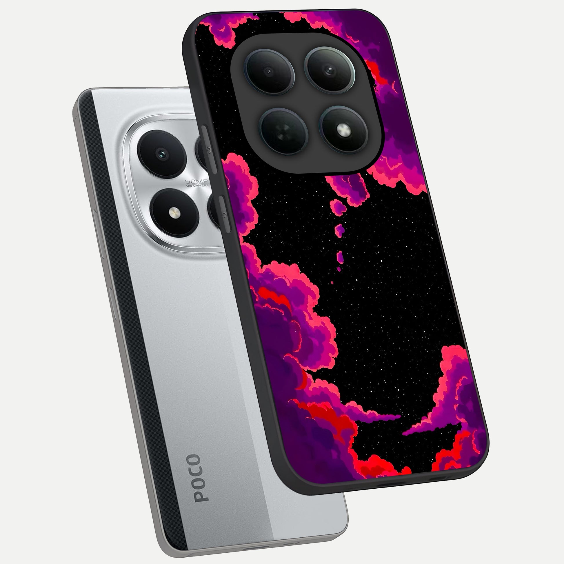  Galaxy Dream Frame phone case For Poco M8 Pro showing premium glass back cover with detailed artwork