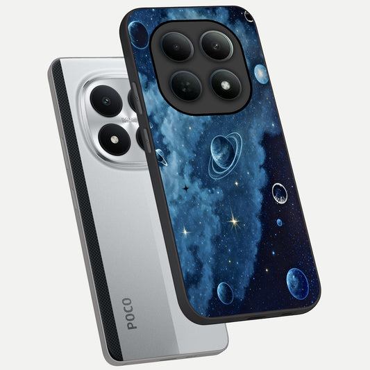  Galaxy Dream Space phone case For Poco M8 Pro showing premium glass back cover with detailed artwork