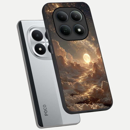  Golden Sky Dream phone case For Poco M8 Pro showing premium glass back cover with detailed artwork