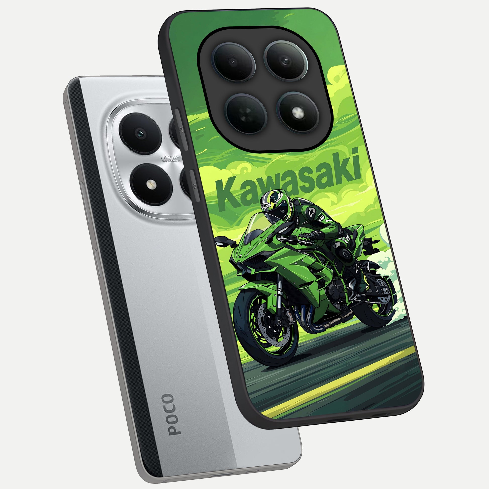  Greenery Sky phone case For Poco M8 Pro showing premium glass back cover with detailed artwork