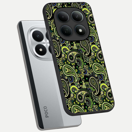  Green Lemon phone case For Poco M8 Pro showing premium glass back cover with detailed artwork