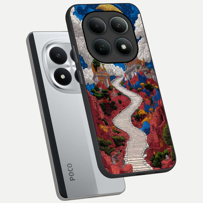  Heavenly Moon Path phone case For Poco M8 Pro showing premium glass back cover with detailed artwork