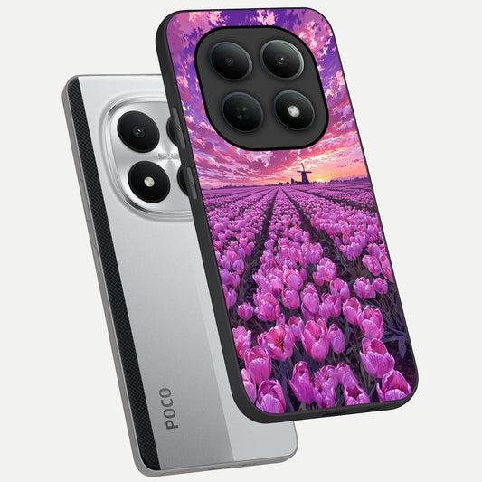  Lavender Dream Skies phone case For Poco M8 Pro showing premium glass back cover with detailed artwork