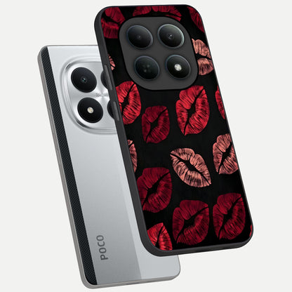  Midnight Kiss Love phone case For Poco M8 Pro showing premium glass back cover with detailed artwork