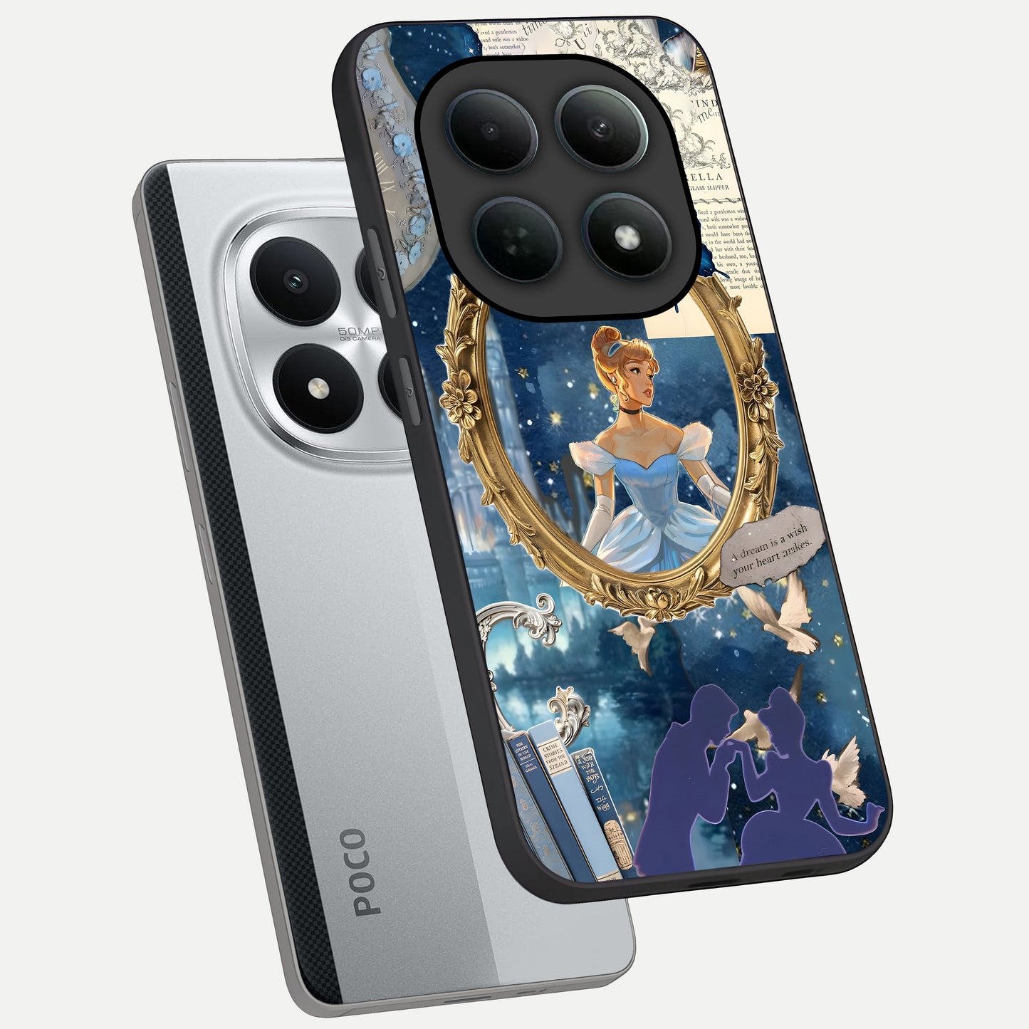  Midnight Queen phone case For Poco M8 Pro showing premium glass back cover with detailed artwork