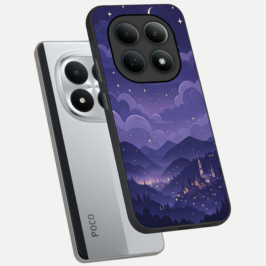  Minimal Night View phone case For Poco M8 Pro showing premium glass back cover with detailed artwork