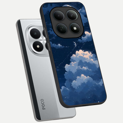  Moon Dream Haze phone case For Poco M8 Pro showing premium glass back cover with detailed artwork