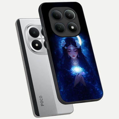  Mystic Moon Queen phone case For Poco M8 Pro showing premium glass back cover with detailed artwork