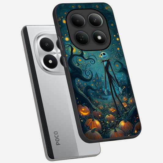  Pumpkin Moonlight Tale phone case For Poco M8 Pro showing premium glass back cover with detailed artwork