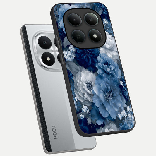  Royal Bloom Garden phone case For Poco M8 Pro showing premium glass back cover with detailed artwork