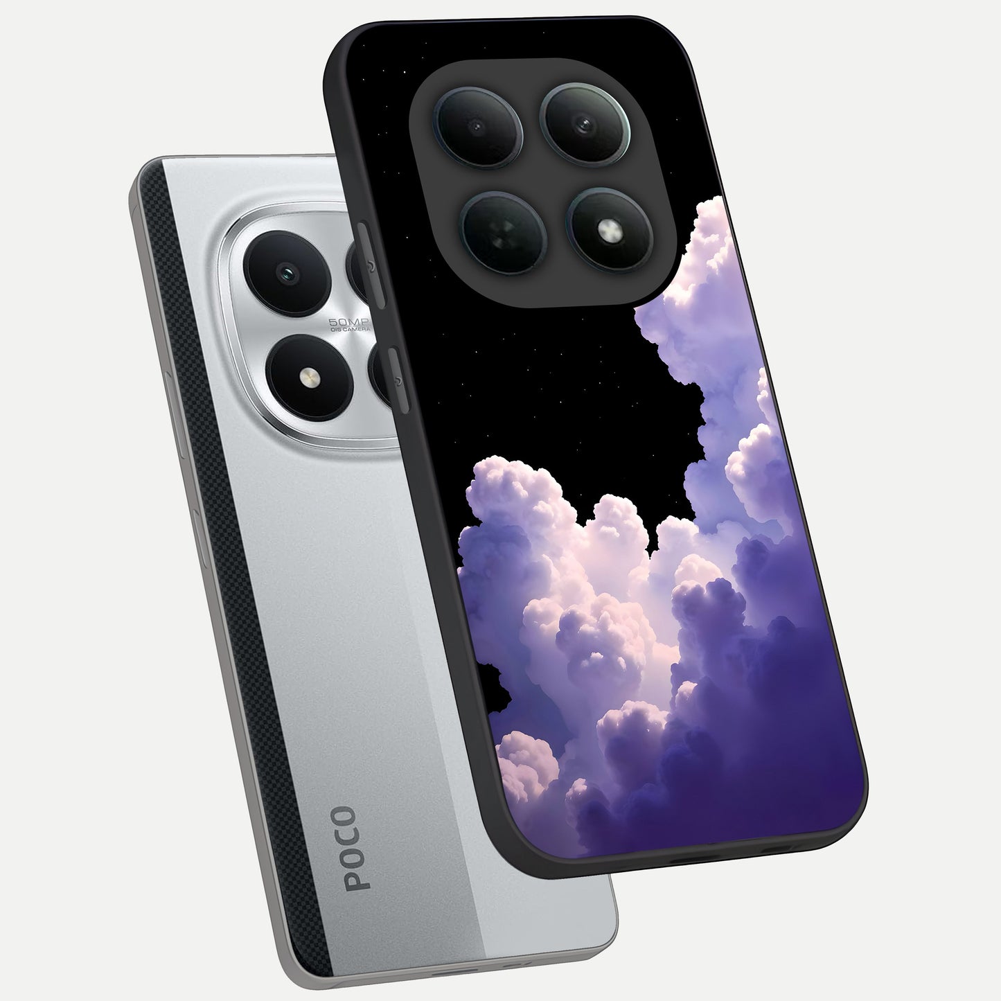  Starlit Night Whispers phone case For Poco M8 Pro showing premium glass back cover with detailed artwork