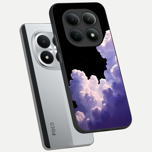  Starlit Night Whispers phone case For Poco M8 Pro showing premium glass back cover with detailed artwork
