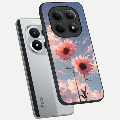  Sun Moon Balance phone case For Poco M8 Pro showing premium glass back cover with detailed artwork