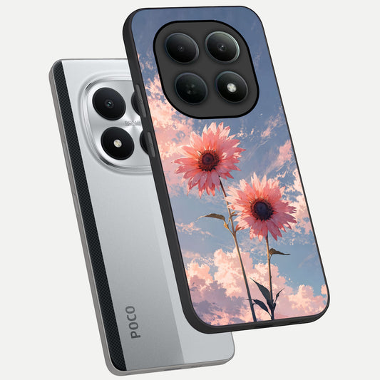  Sun Moon Balance phone case For Poco M8 Pro showing premium glass back cover with detailed artwork