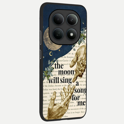  Aesthetic Divine back cover For Poco M8 Pro slim fit glass case with vibrant aesthetic design