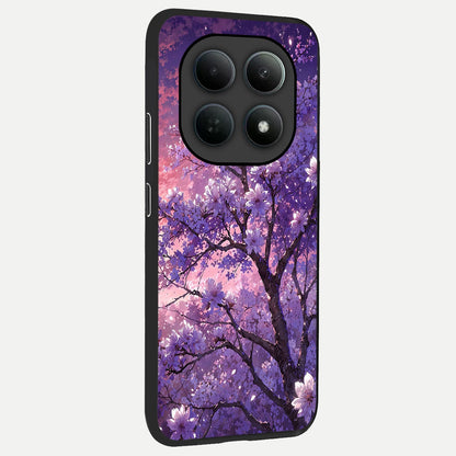  Blossom Tree back cover For Poco M8 Pro slim fit glass case with vibrant aesthetic design