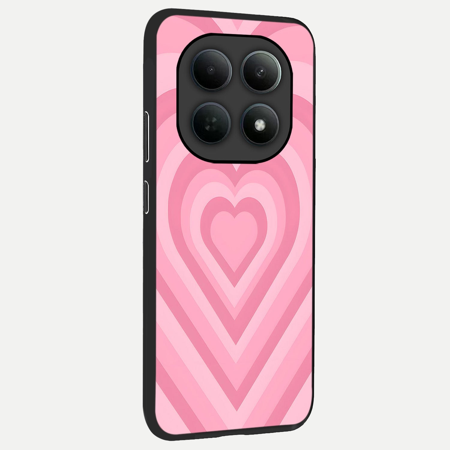  Blush Heart Waves back cover For Poco M8 Pro slim fit glass case with vibrant aesthetic design