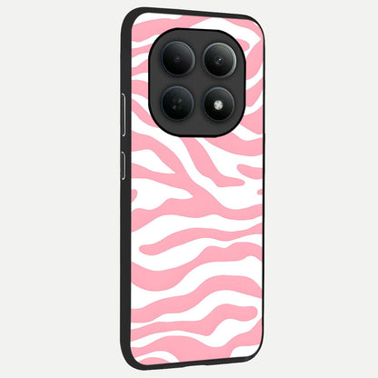  Blush Zebra Flow back cover For Poco M8 Pro slim fit glass case with vibrant aesthetic design