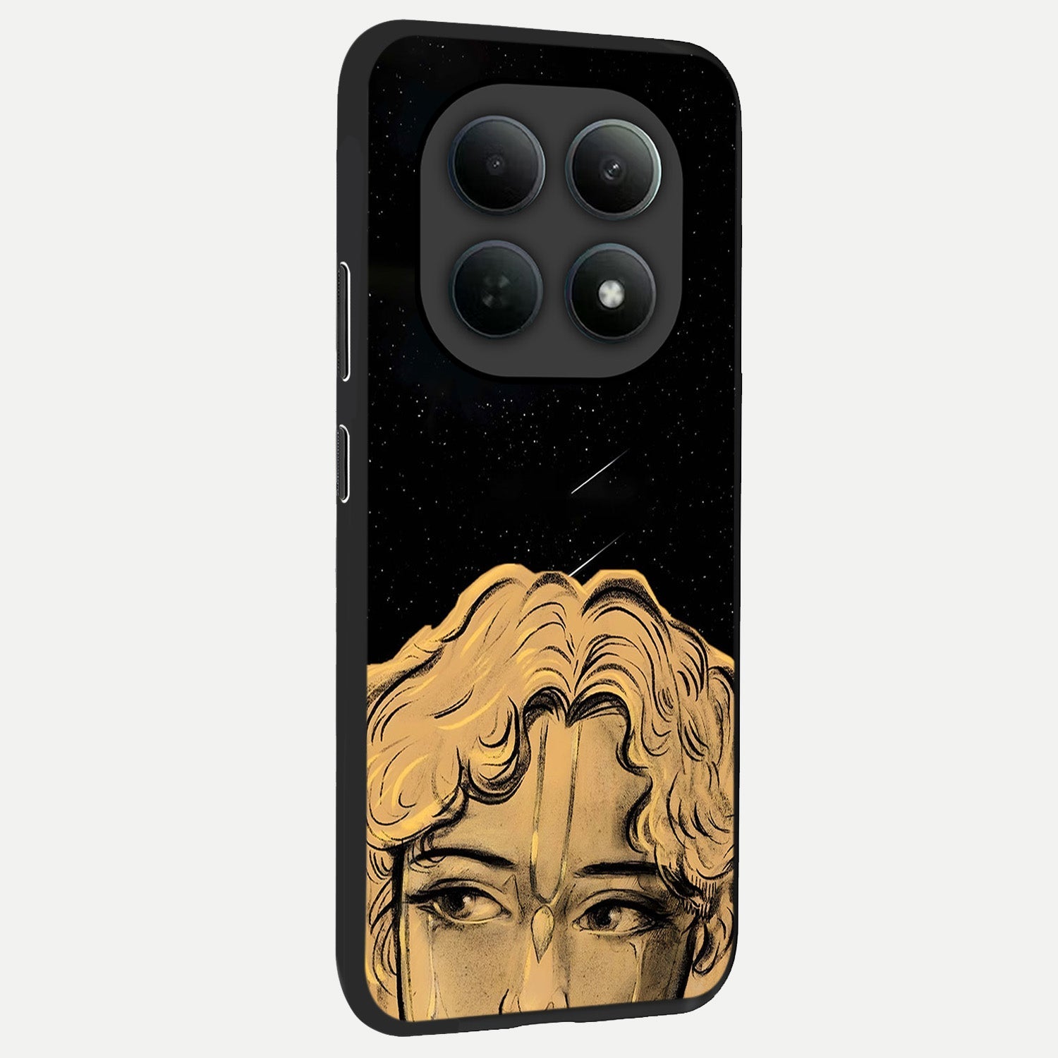  Celestial Gods Plan back cover For Poco M8 Pro slim fit glass case with vibrant aesthetic design