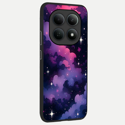  Celestial Moon Magic back cover For Poco M8 Pro slim fit glass case with vibrant aesthetic design