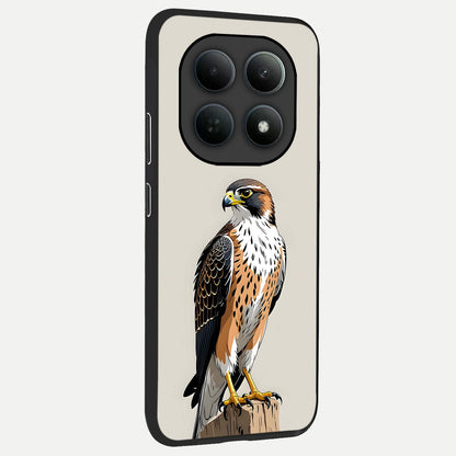  Clever Eagle back cover For Poco M8 Pro slim fit glass case with vibrant aesthetic design