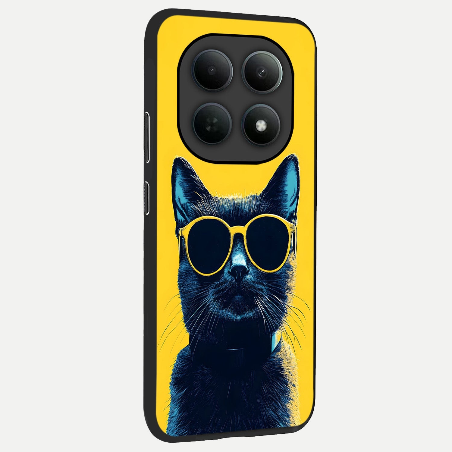  Cool Cat Vibes back cover For Poco M8 Pro slim fit glass case with vibrant aesthetic design