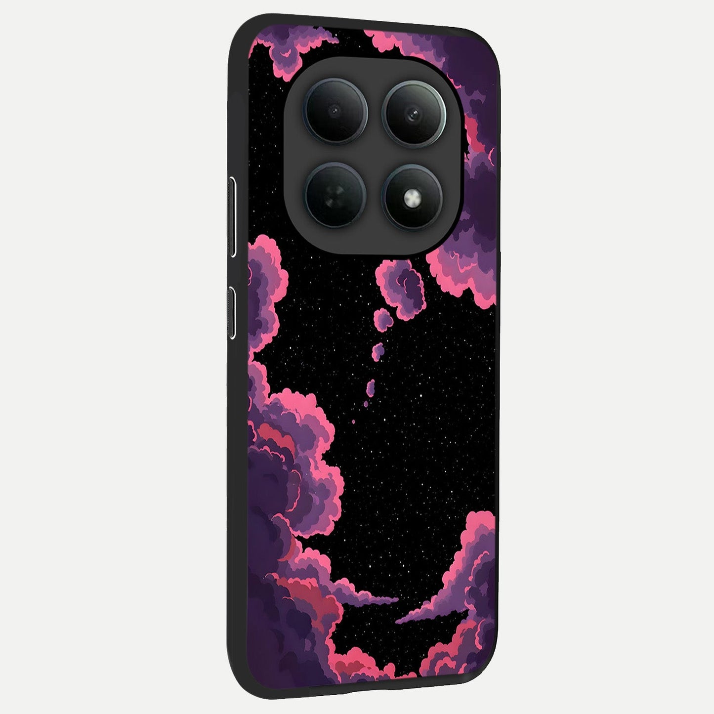  Cosmic Cloud Journey back cover For Poco M8 Pro slim fit glass case with vibrant aesthetic design