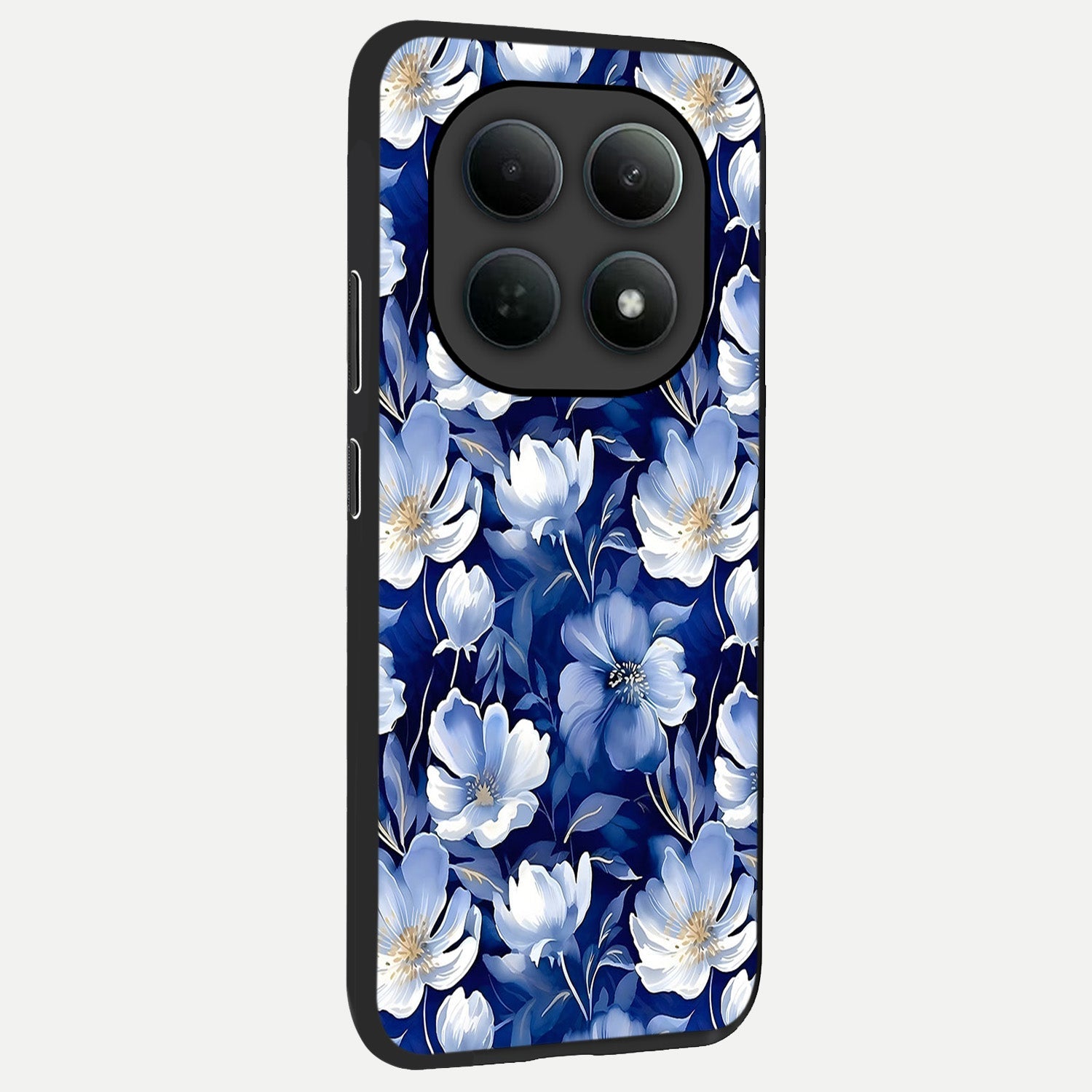  Cute Floral Patterns back cover For Poco M8 Pro slim fit glass case with vibrant aesthetic design