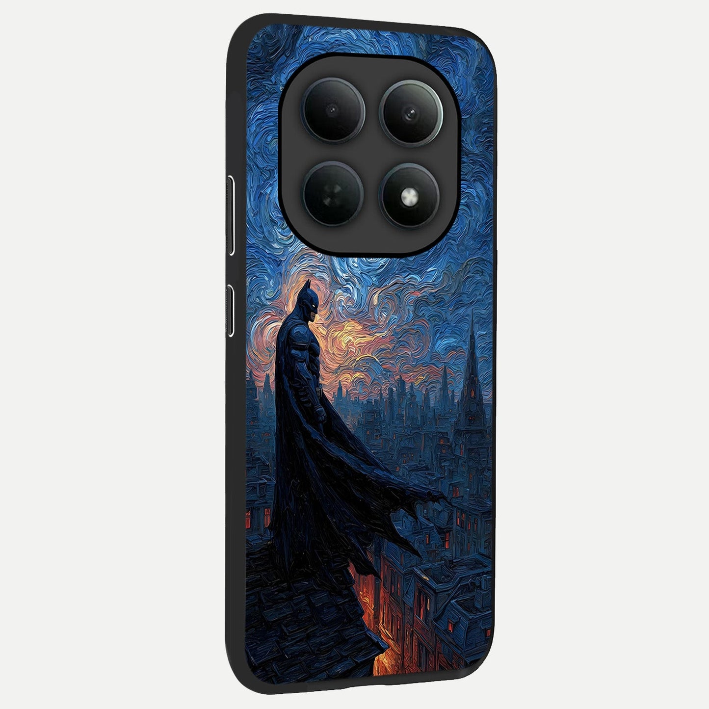  Dark Knight Dusk back cover For Poco M8 Pro slim fit glass case with vibrant aesthetic design