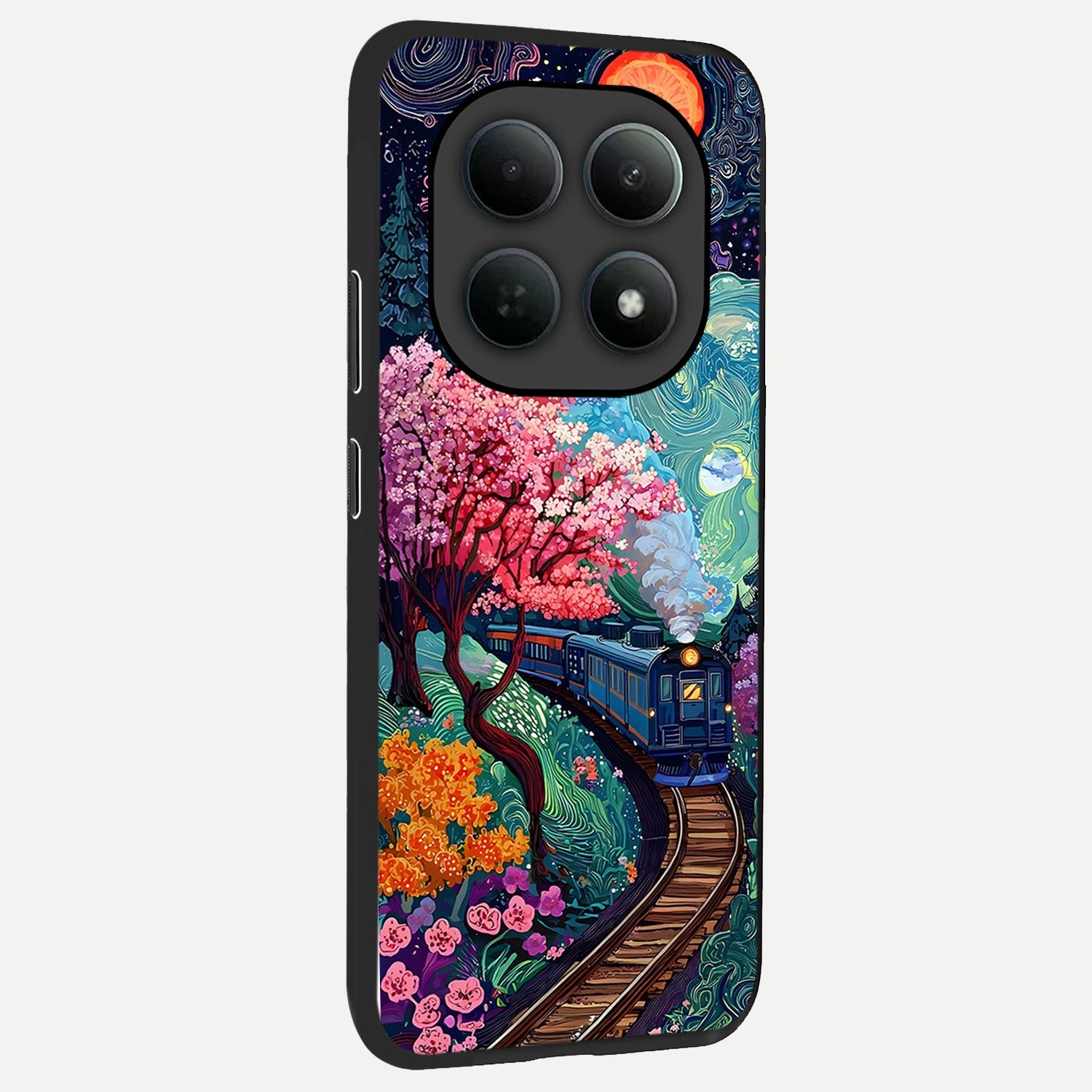  Digital Art back cover For Poco M8 Pro slim fit glass case with vibrant aesthetic design