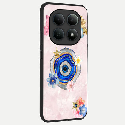  Divine Aura Bloom back cover For Poco M8 Pro slim fit glass case with vibrant aesthetic design